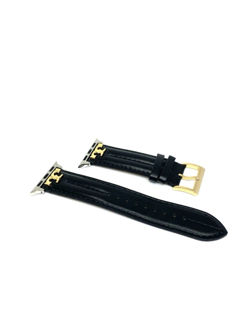 Tory Burch Apple Watch Band Case Size 38-46mm Black Leather Strap TBS0107E - Picture 6 of 7